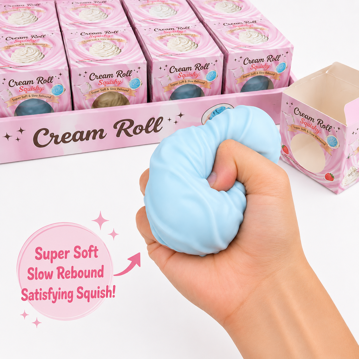 Cream Roll Vaseline Squishy | Ultra-Soft Slow-Rise Fidget Toy