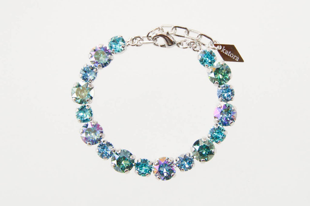 Teal Tides Turquoise Swarovski Crystal Bracelet