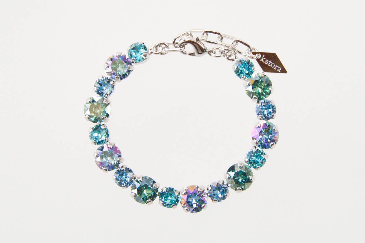 Teal Tides Turquoise Swarovski Crystal Bracelet