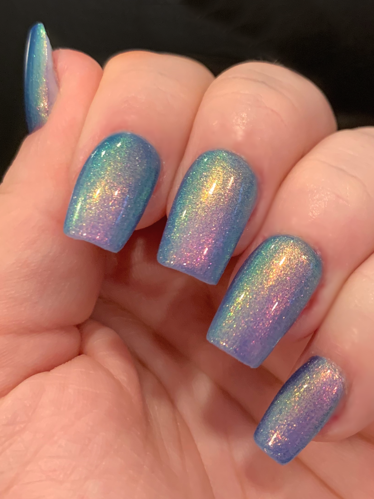 Magic Glow Multichrome Nail Polish - Blue Base Aurora Shimmer UV Glow