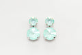 Moon Magic Mint Swarovski Crystal Stacked Earrings