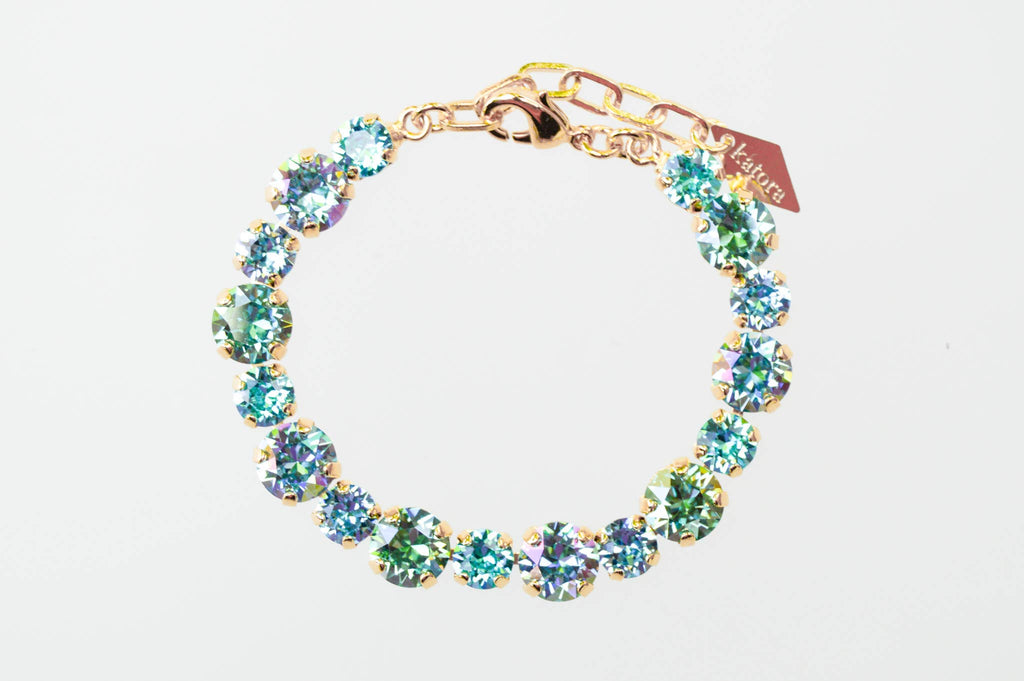 Teal Tides Turquoise Swarovski Crystal Bracelet
