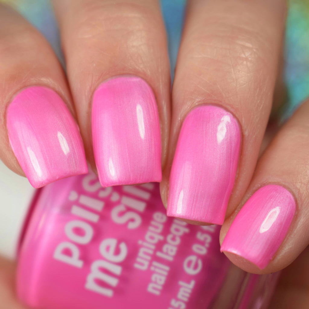 Bubblegum Satin Pink Nail Polish - Solid Bright Pink Lacquer