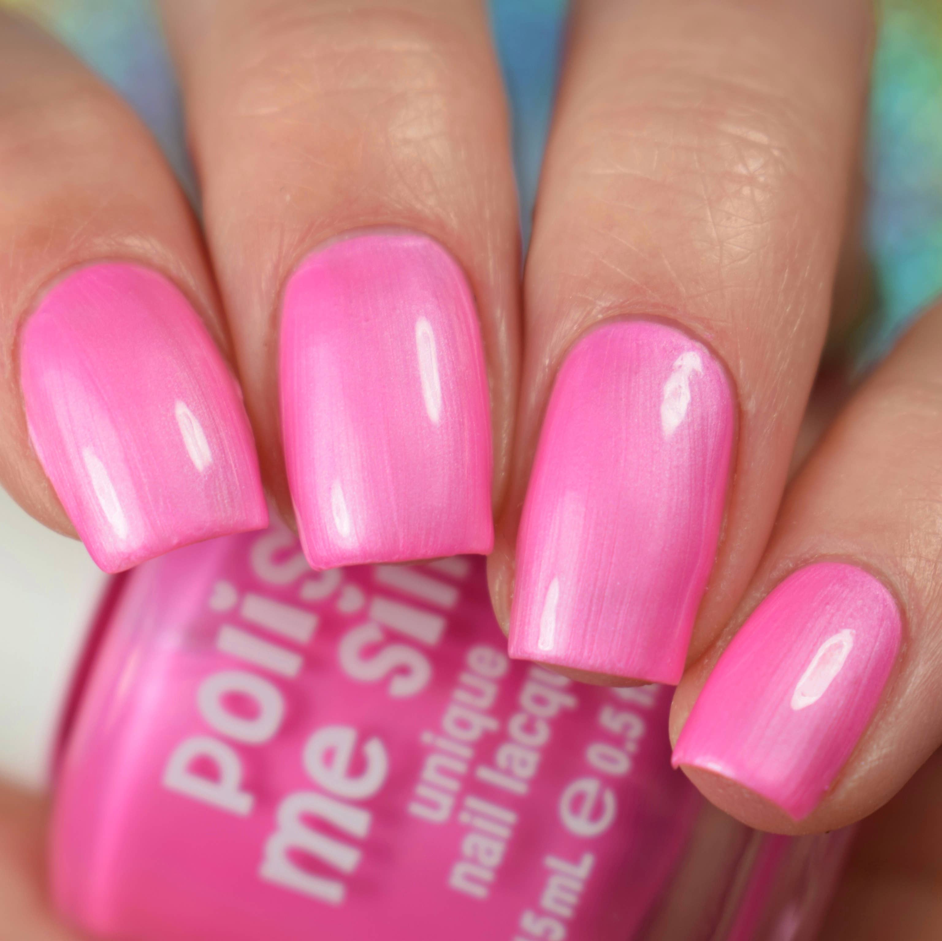 Bubblegum Satin Pink Nail Polish - Solid Bright Pink Lacquer