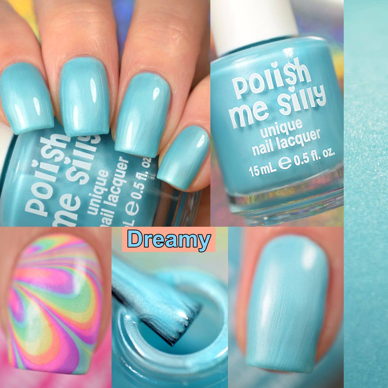 Dreamy Satin Sky Blue Nail Polish - Solid Creme Lacquer