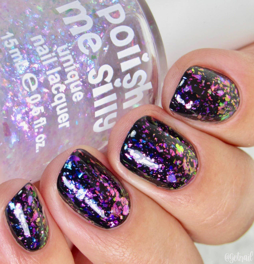 Glow Girl Unicorn Flakie Nail Polish - Pink Purple Blue Color-Shifting Topper