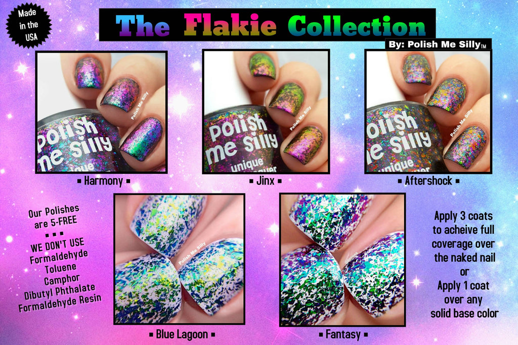 Aftershock Color-Shifting Flakie Nail Polish - Rainbow Multichrome Topper