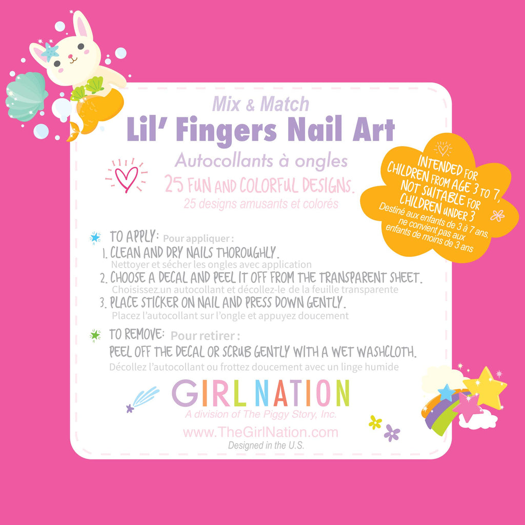 Unicorn Fantasy Lil' Fingers Nail Art Stickers for Kids