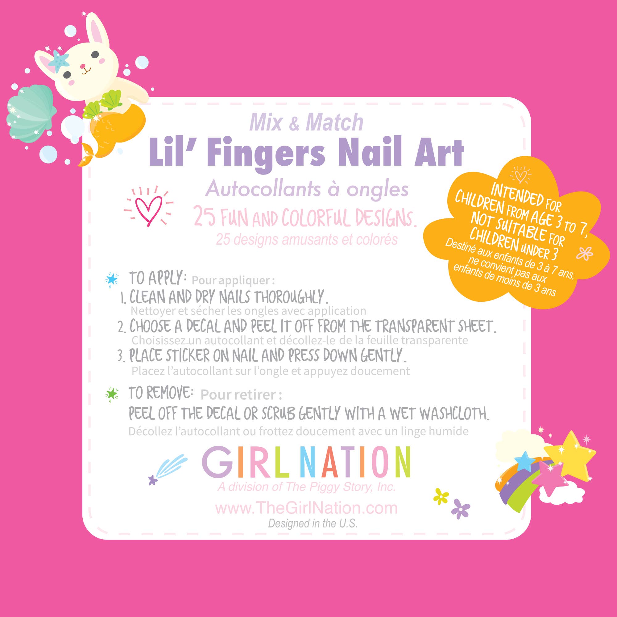 Unicorn Fantasy Lil' Fingers Nail Art Stickers for Kids