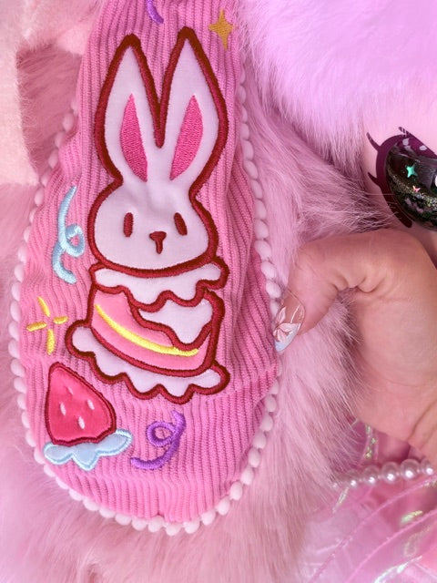 Baby Three Limited Edition 800% Happy Birthday Bunny with Cupcake Purse | Rare Collector's Plush
