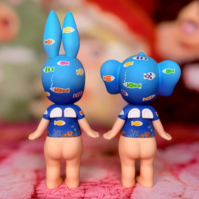 Authentic Sonny Angel Artist Collection Tropical Marine Rabbit & Elephant Pair