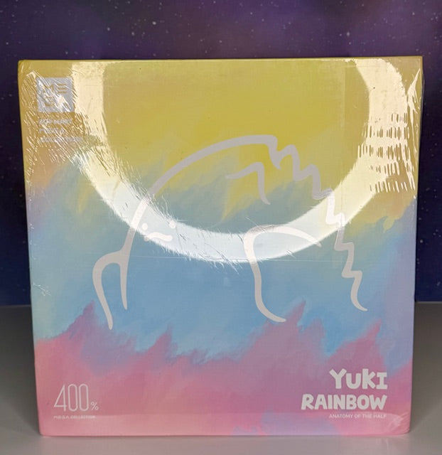 Product box front with colorful gradient art and Yuki Rainbow 400% branding