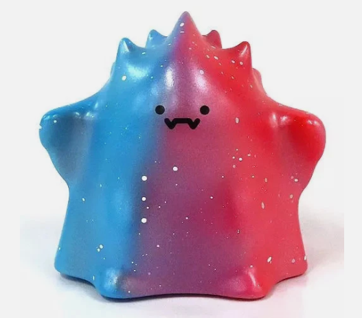 POP MART YUKI Interfusion Series figure in blue-to-red gradient with sparkles